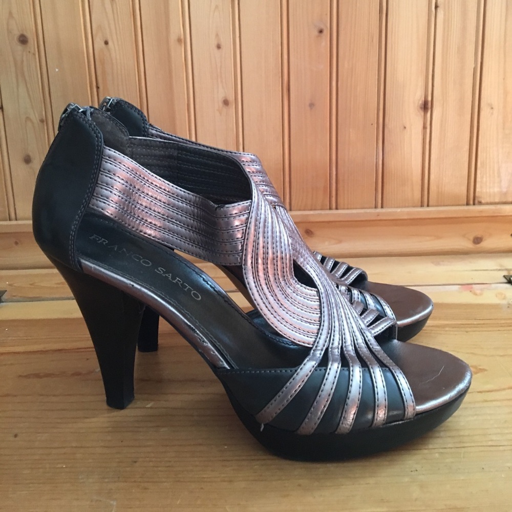 Franco Sarto Pewter Heels