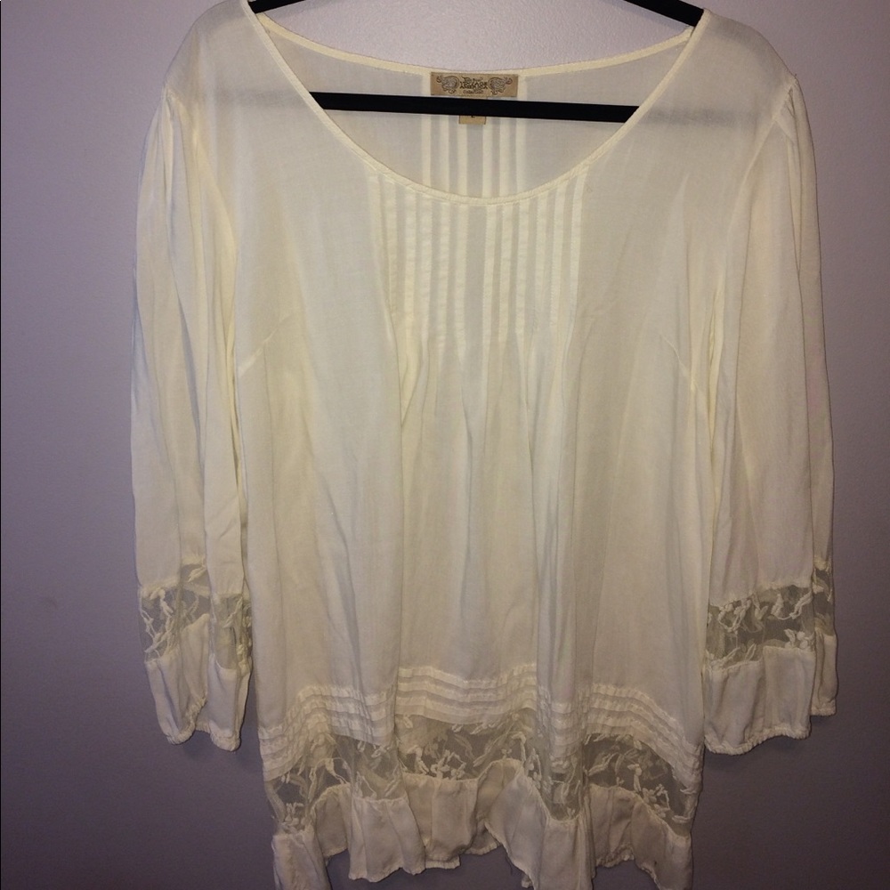 Nine West Vintage America creme shirt/tunic, L