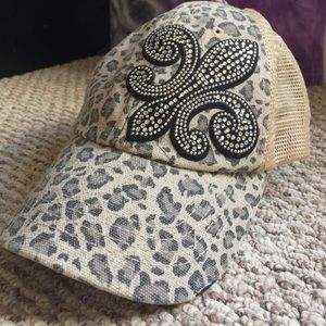 Sequin Cheetah Snap Back Hat