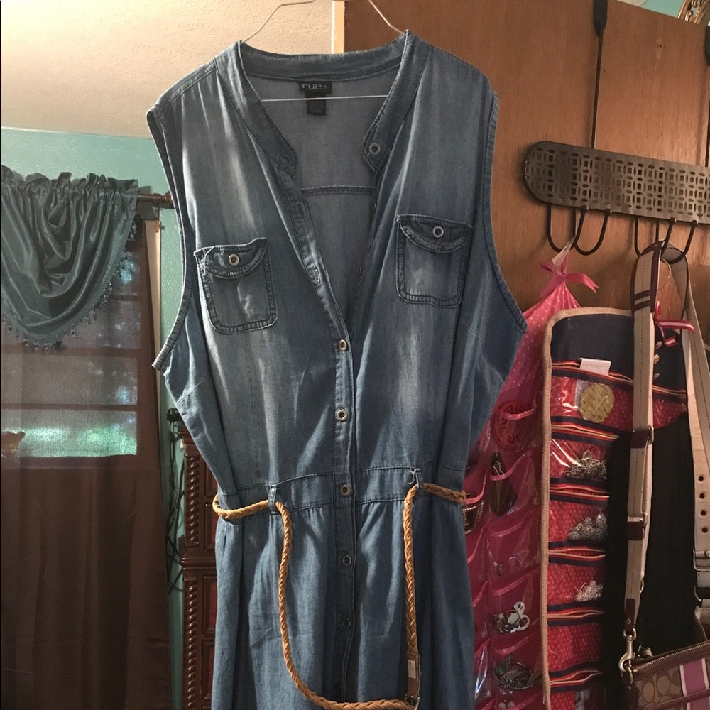 Blue Jean Dress with belt