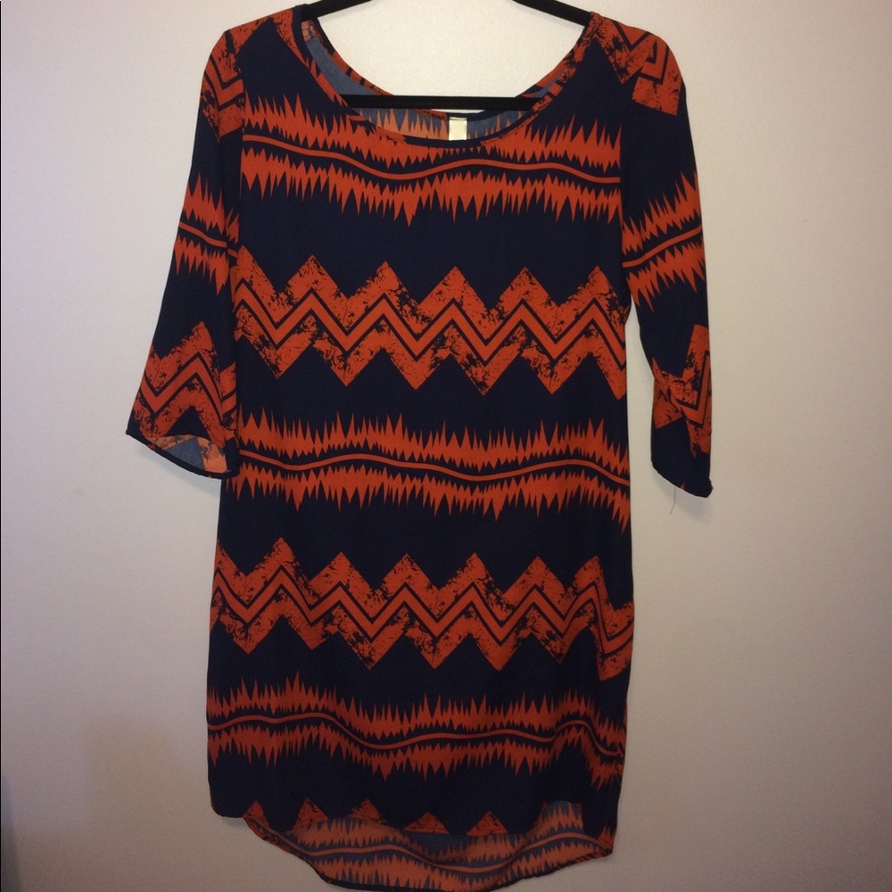 Orange and Blue boutique dress