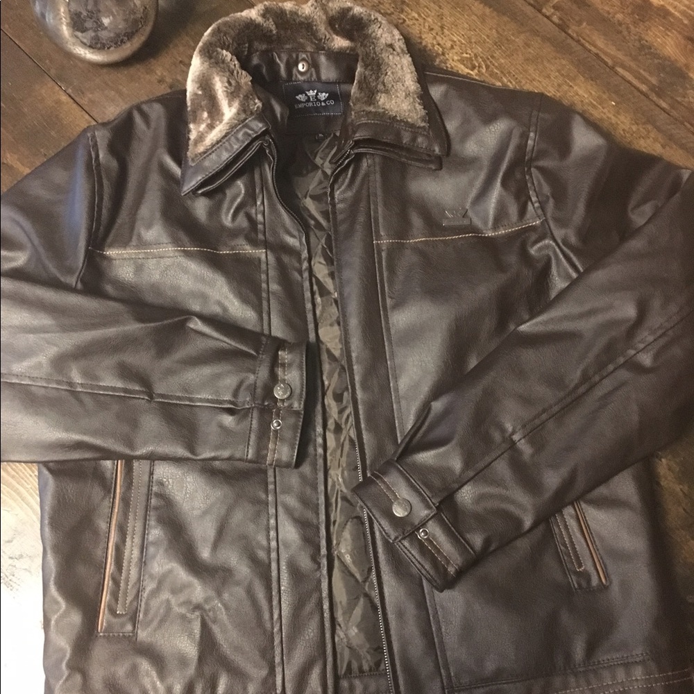 Emporio&Co. leather jacket. XL