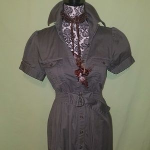 Olive Green Cargo Dress