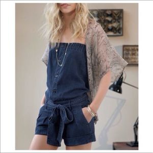 Rich & Skinny strapless denim romper