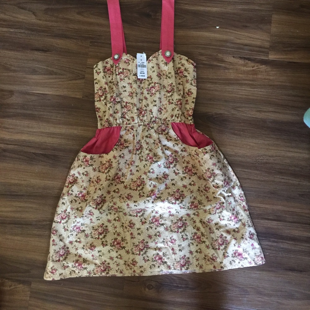 LF dress cute kawaii floral pockets tea party