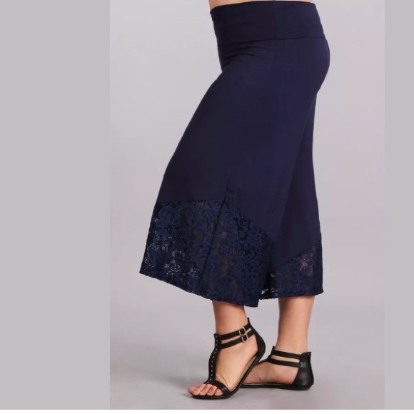 wide leg capris plus size