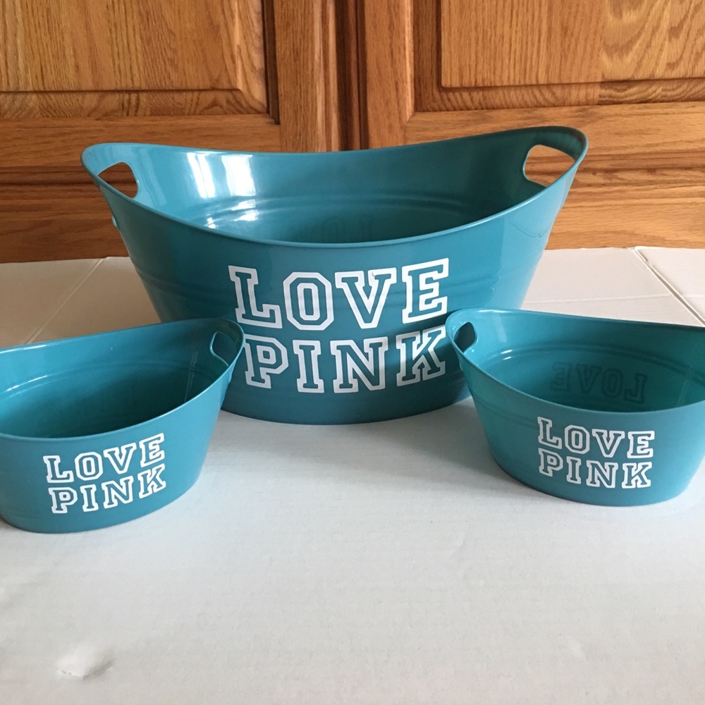 Victoria's Secret Love Pink storage bins