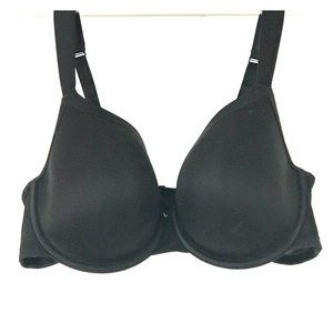 Never worn black satin cacique bra.