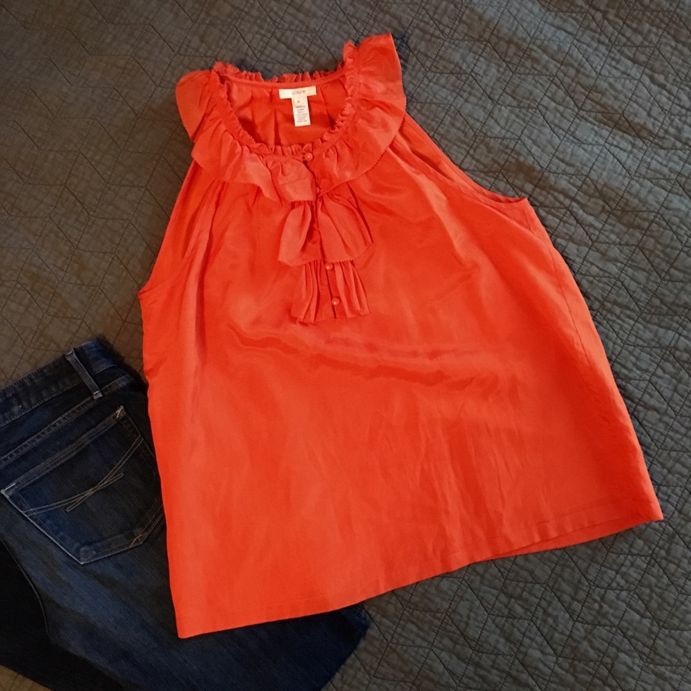 J.Crew silk sleeveless blouse