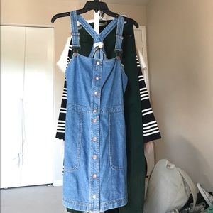 denim overall dress