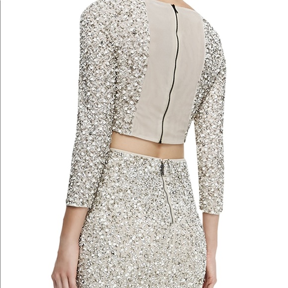 Alice + Olivia Embellished Crop Top and Skirt Set - Picture 5 of 6