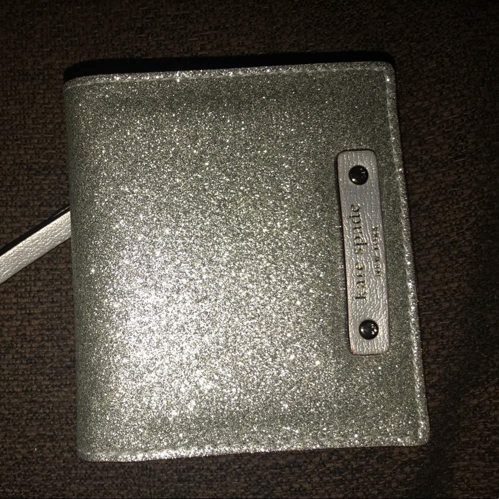 Kate Slade sparkle silver coin purse