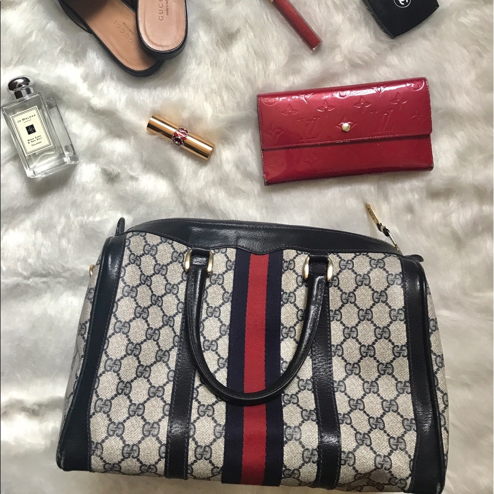 Vintage Gucci Boston Web Bag