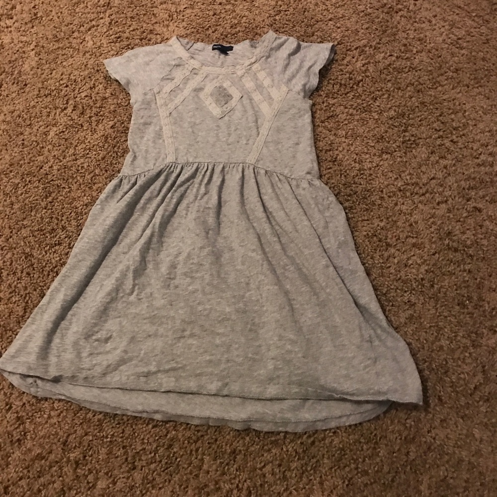 Cute gray dress with lace detail