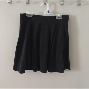 Black Flowy Mini Skirt