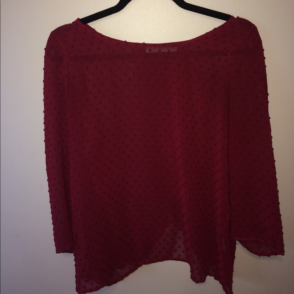 Red sheer boutique shirt