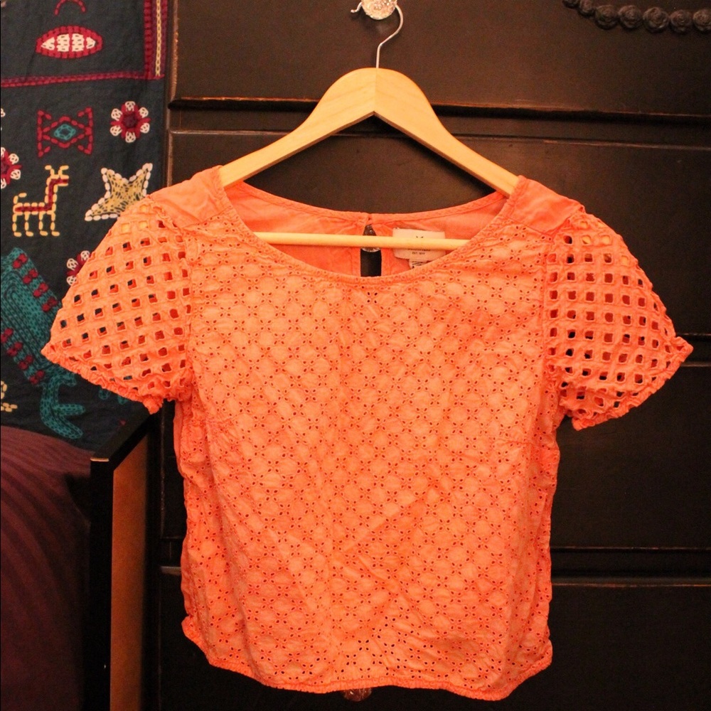 American Eagle Outfitters Peach Picnic Summer Top