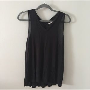 Oversized Black Tank Top