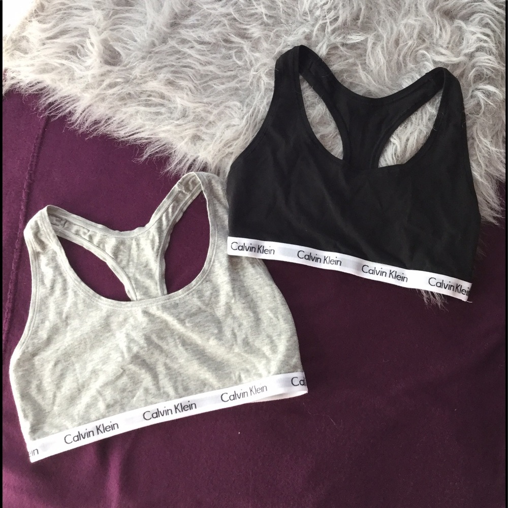 2 Calvin Klein cotton bras, size S