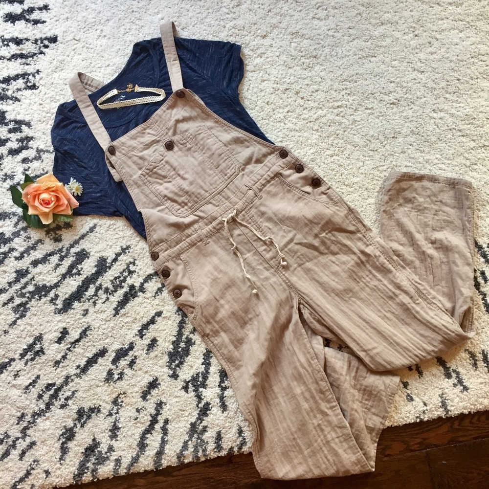 Tan Cloth Overalls