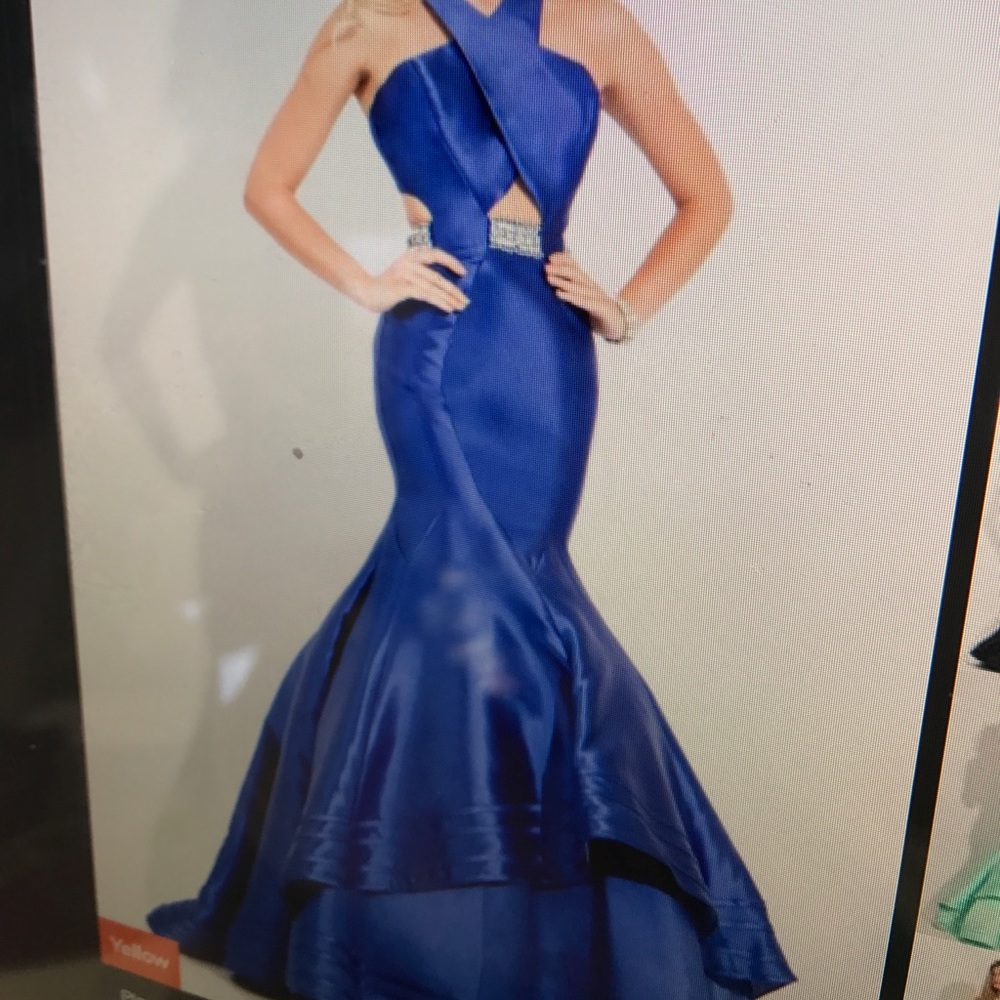 Glossy crisscross wrapping gown