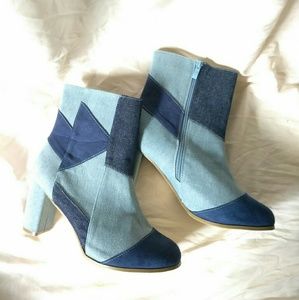 Ashley Stewart Patch work boots size 11w