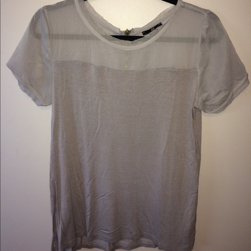 H&M grey/blue shirt