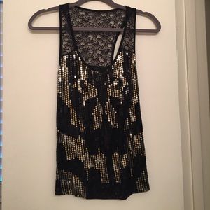 Forever 21 sequin and lace tank top