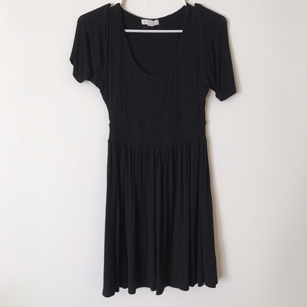 Black jersey knit dress