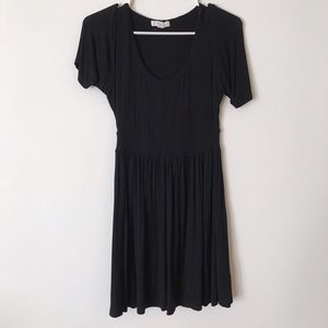 Black jersey knit dress