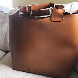 Zara Plaited Shopper Tote RARE