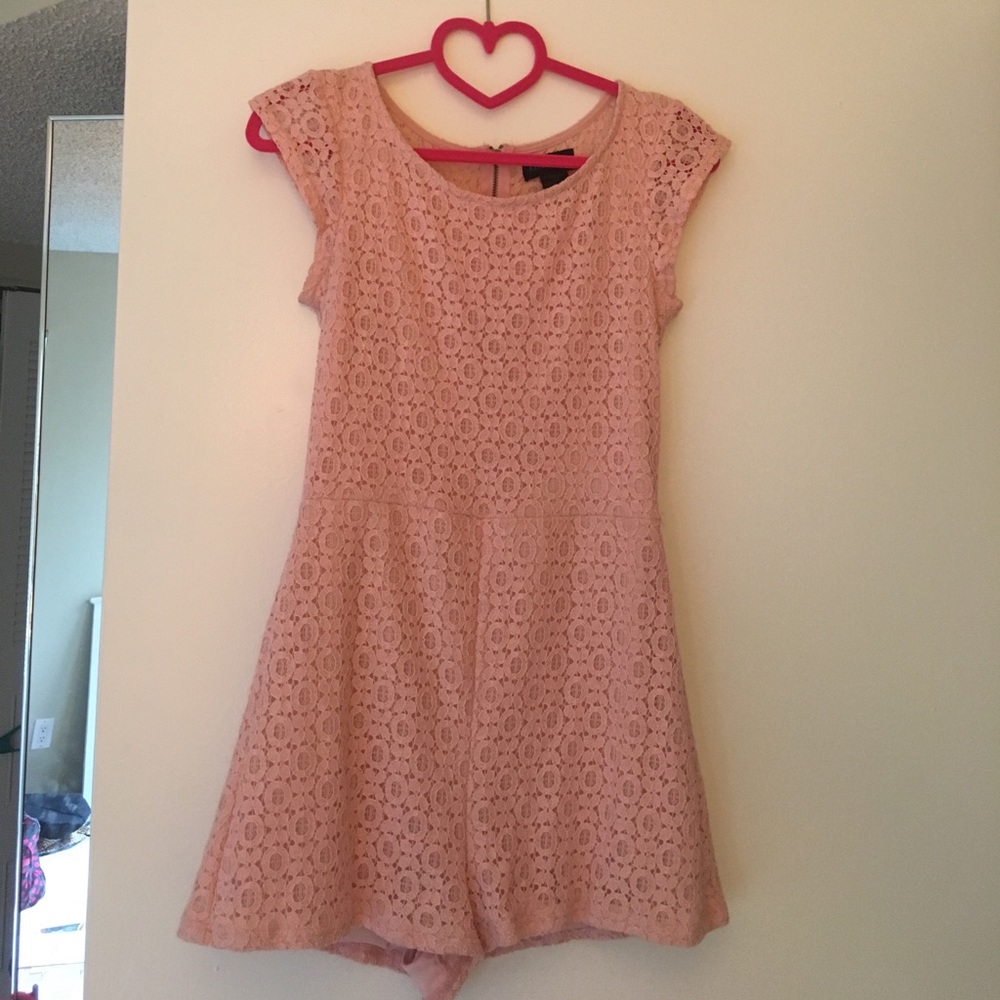 Peach Floral Romper