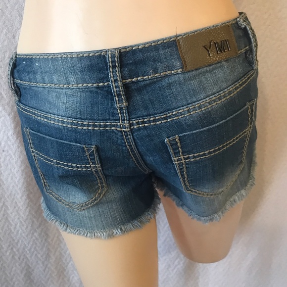 5 YMI American Flag Distressed Denim Shorts July 4 - Picture 3 of 7