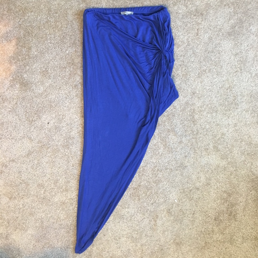 Blue tie up skirt