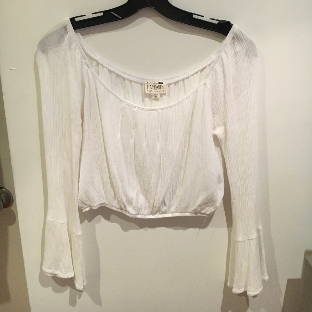 LA Hearts Bell Sleeved Crop Top