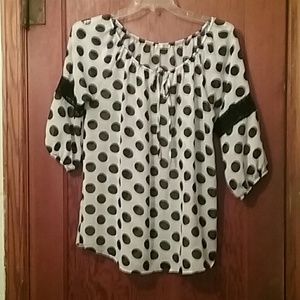 Blue  Sketch sheer  top size large