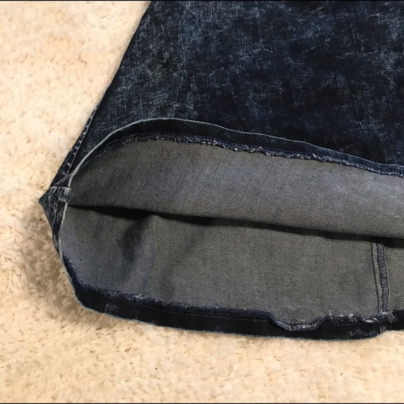 Mineral Wash Denim Skirt A-Line - Picture 4 of 8