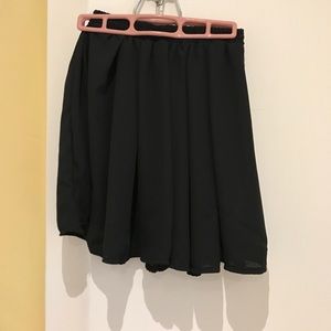black skater skirt