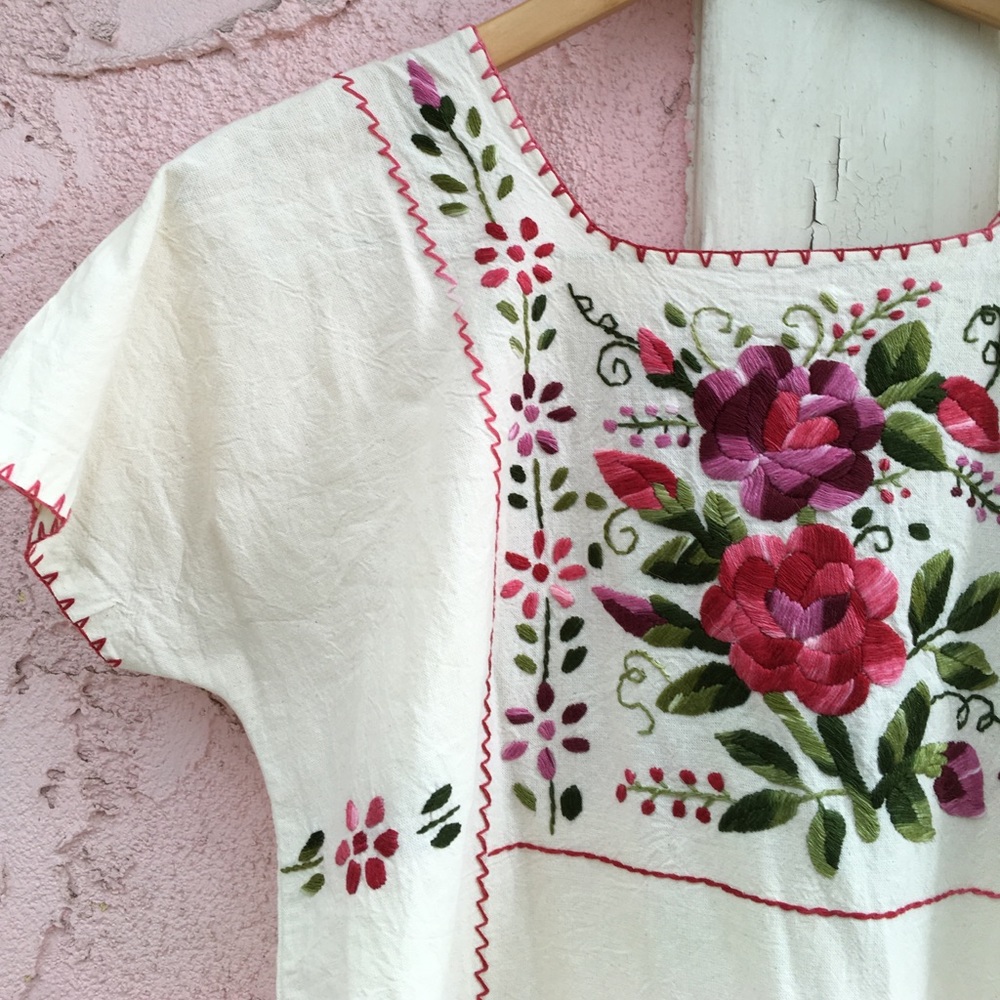 Embroidered Mexican Maxi-Dress