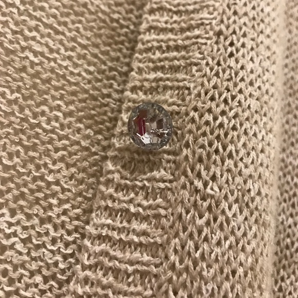 KIDS oatmeal colored button up cardigan - Picture 2 of 4