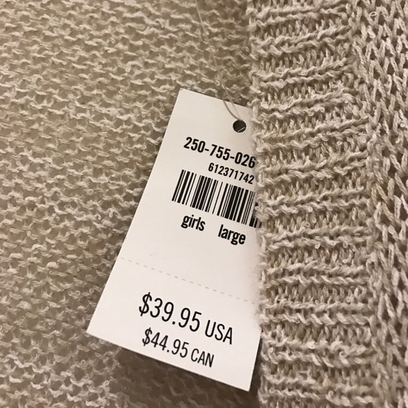 KIDS oatmeal colored button up cardigan - Picture 3 of 4