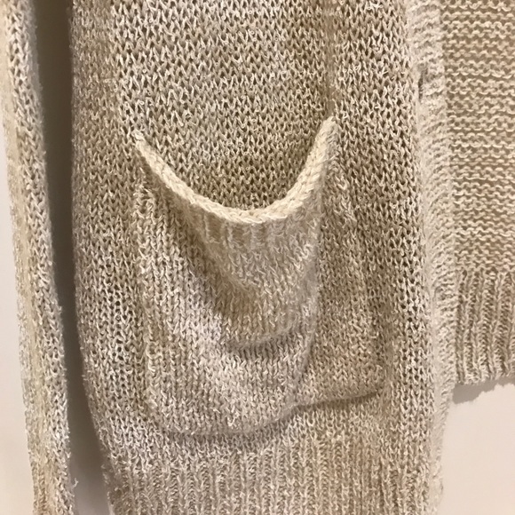 KIDS oatmeal colored button up cardigan - Picture 4 of 4