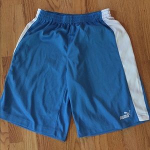 Puma Blue Shorts w White Stripes