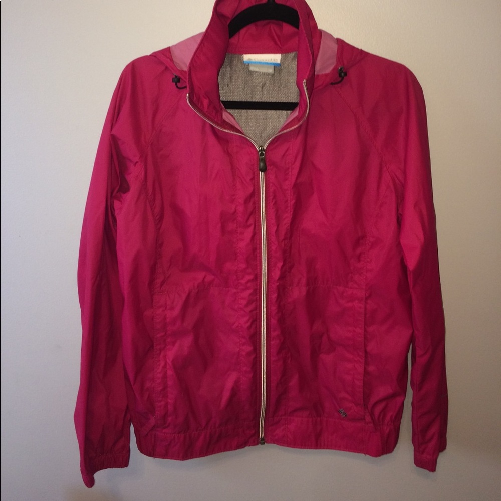 Columbia pink rain jacket