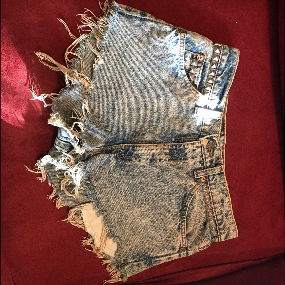 Studded Levi shorts