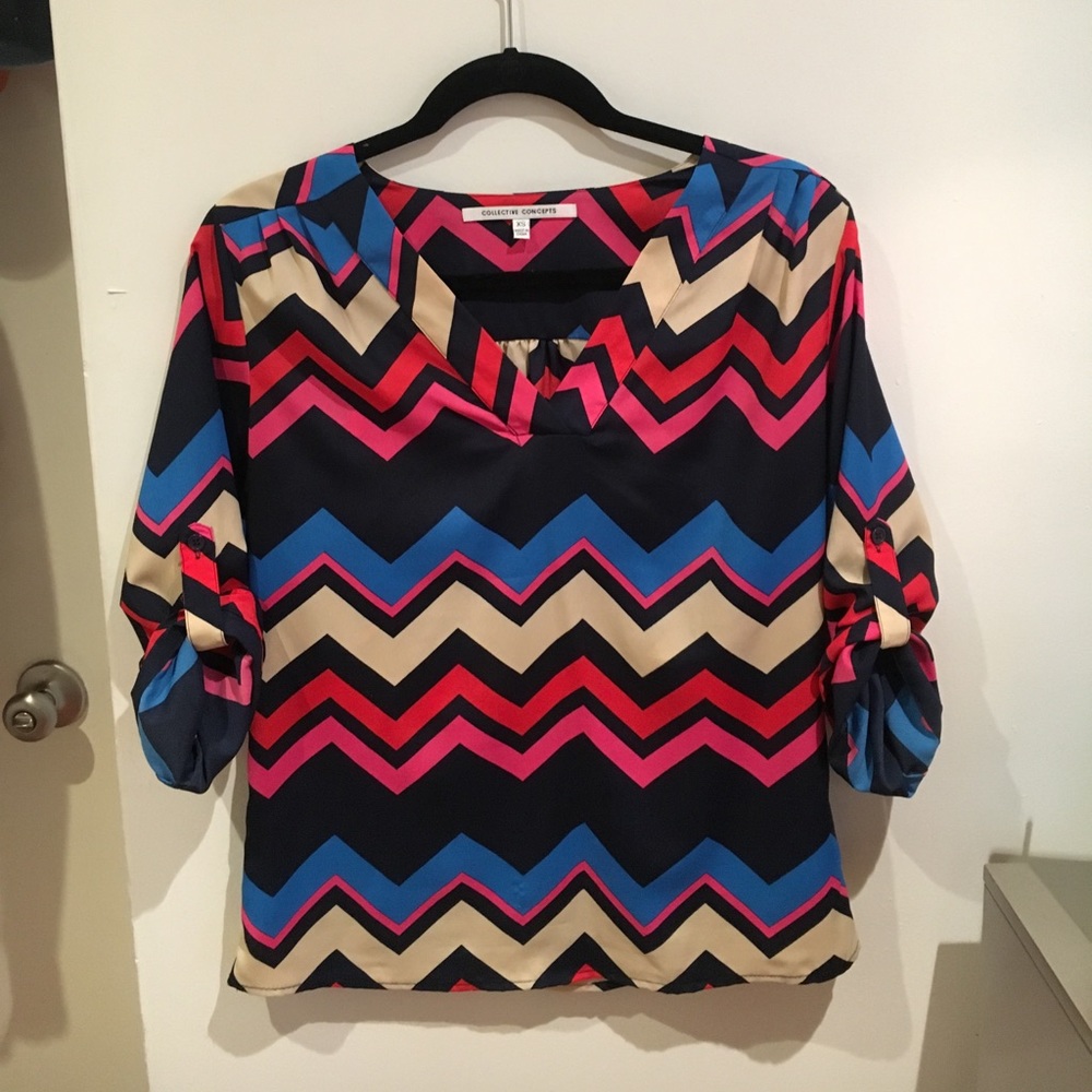 Chevron Print Top