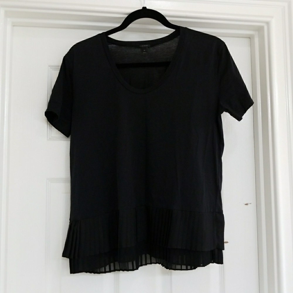 J CREW black dressy tee