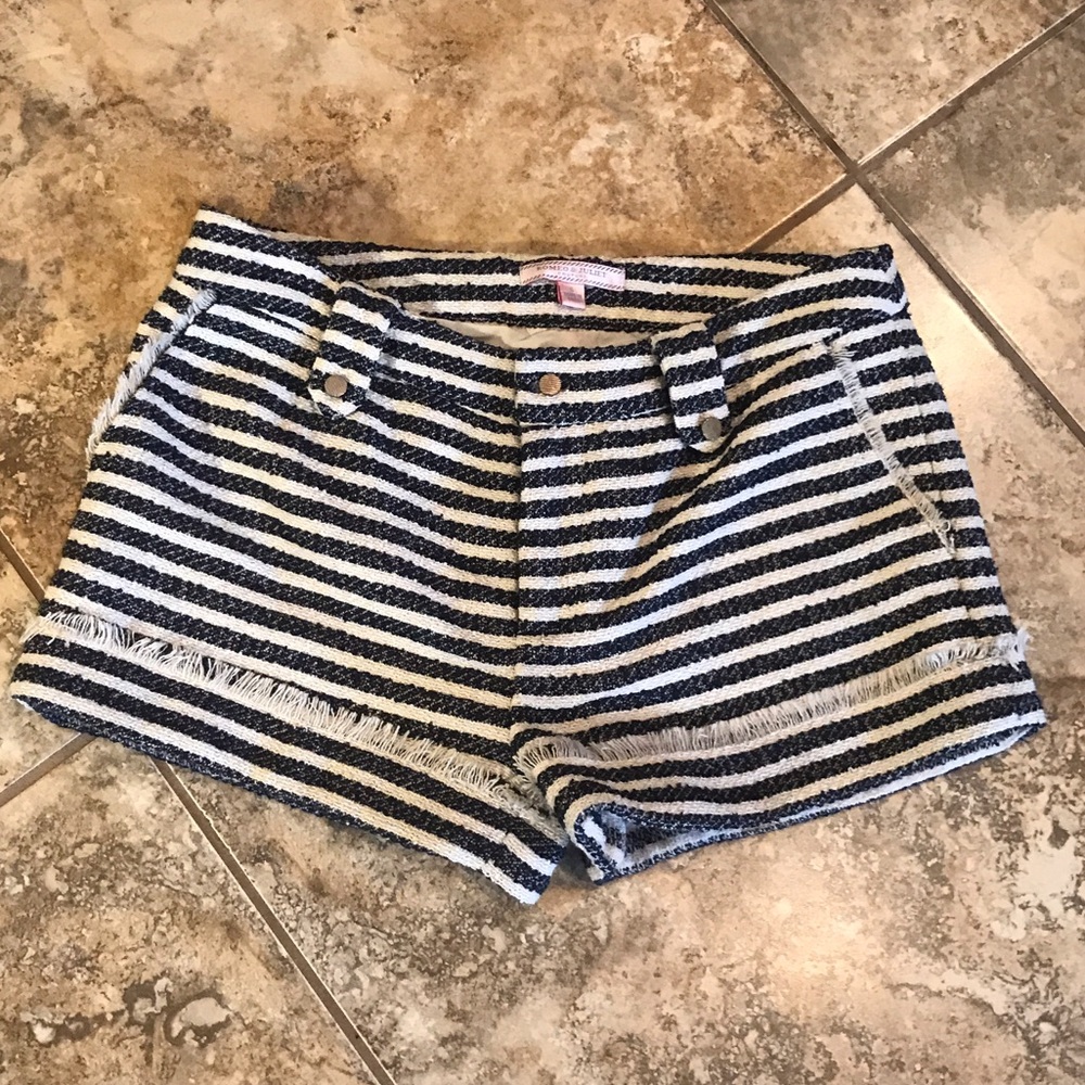 Romeo & Juliet Couture Navy & White Shorts