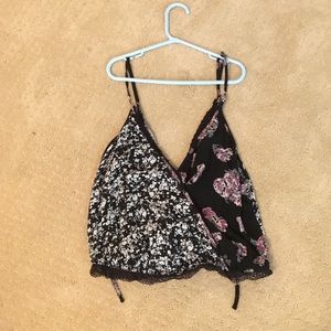 Free People floral crop top