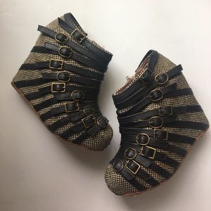 Jeffrey Campbell Multi Buckle Wedge